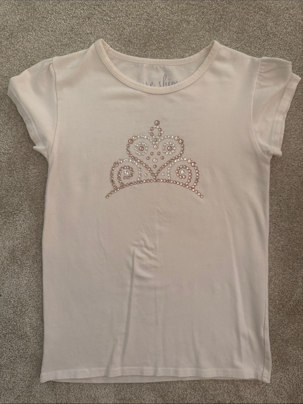 Girls Swarovski Princess T Shirt - Size 6yrs